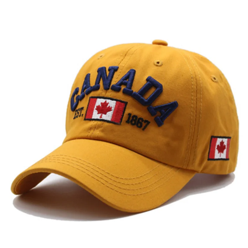 

Canada Baseball Caps For Men Women Fashion Embriodery Washed Cotton Snapback Maple Leaf Hip Hop Caps Kpop Dad Hat Dropshipping