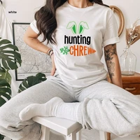 hunting chrew shirts happy easter shirt easter bunny t shirt fashion 100 cotton o neck short sleeve summer tops for women 2022