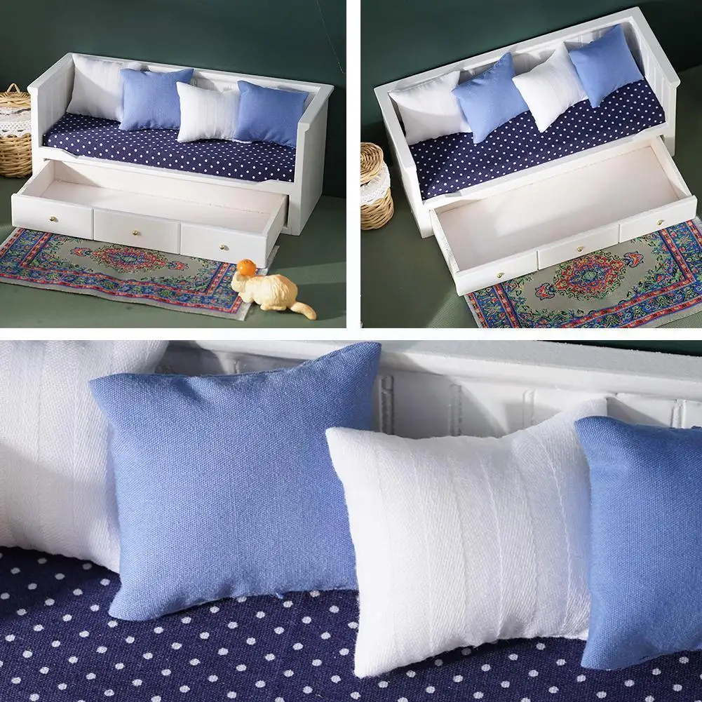 

1:12house House/ob11/mini Decorative Living Room 2 Sleep [sit Furniture Backrest Sofa] And J2v7
