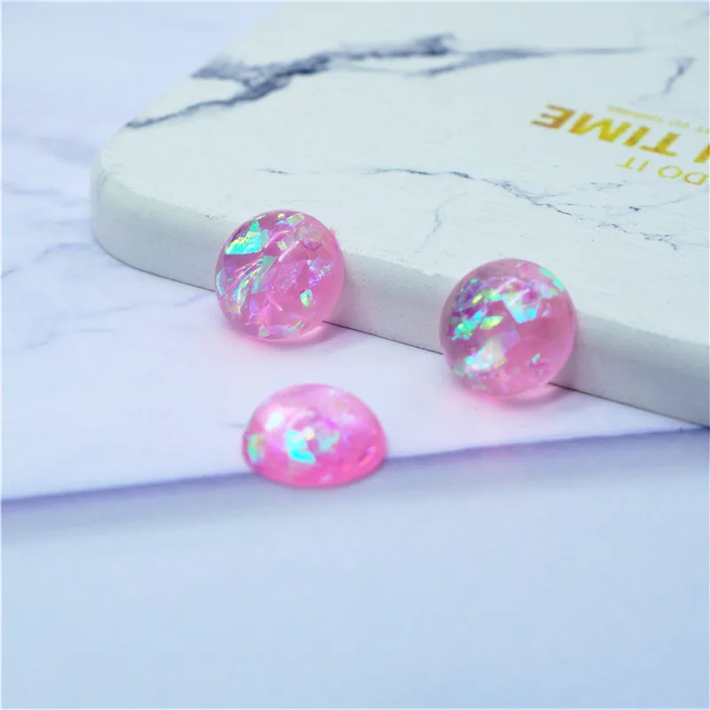 10 шт./лот двухцветные смешанные 15 20 мм круглые Пластиковые кабошоны с плоской