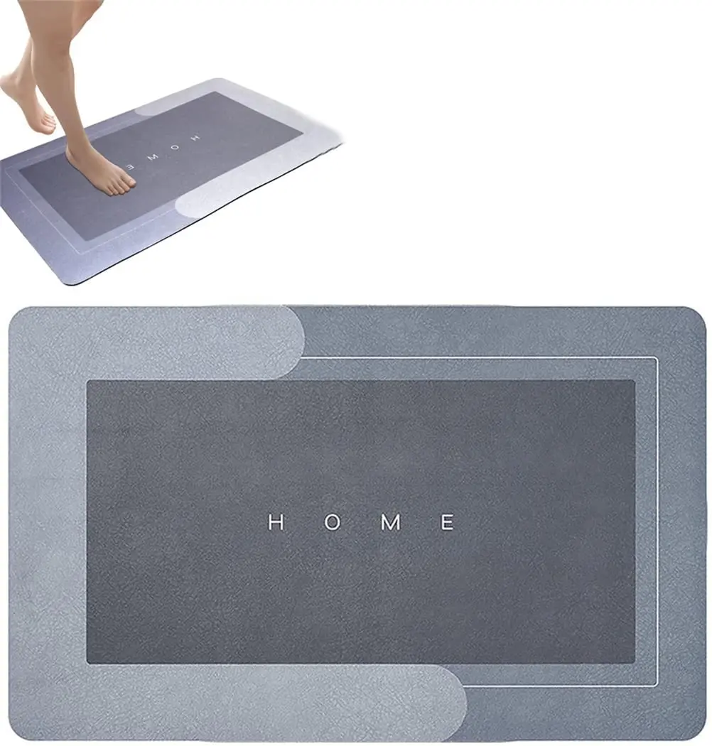 

Bathroom Mat Super Absorbent Rug Bath Quick Dry Floor Mats Easy To Clean Alfombras Para Doormat Kitchen Rubber Non-slip Yoga Mat