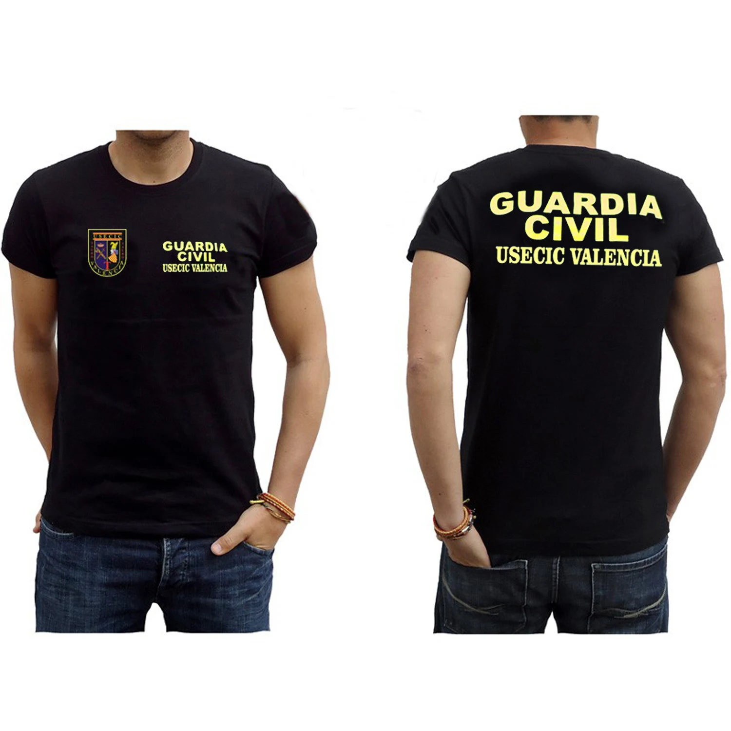

Camiseta España Guardia Civil USECIC Valencia. 100% Algodón De Alta Calidad, Cuello Redondo,