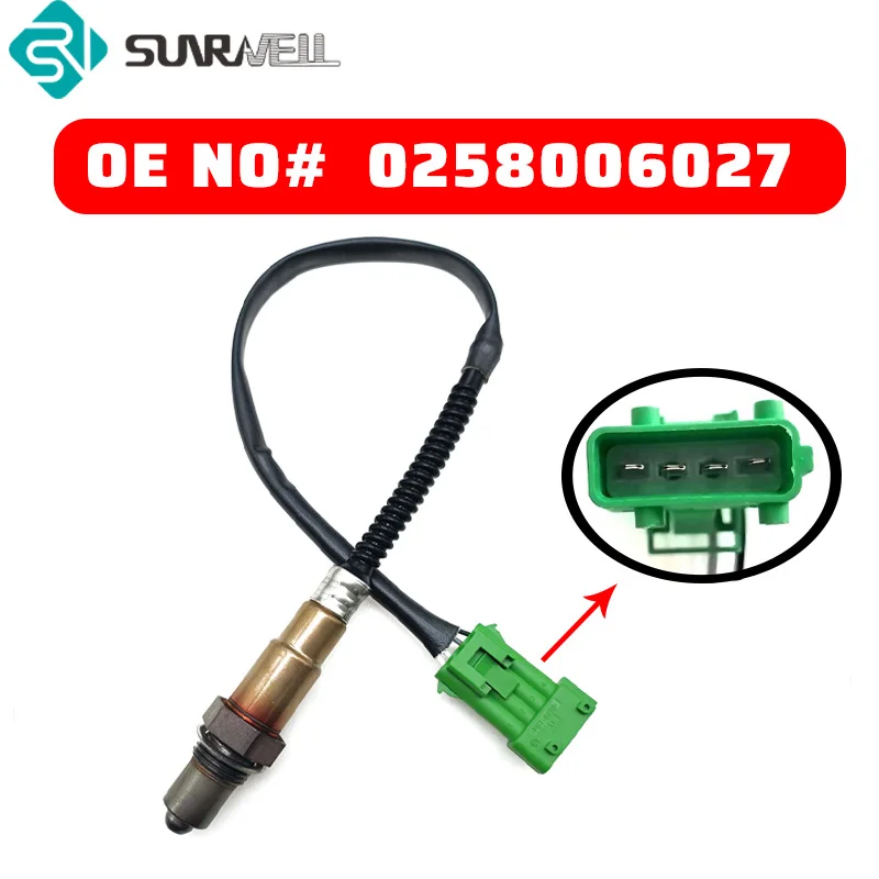 0258006027 воздушный топливный датчик кислорода Lambda O2 для Citroen Berlingo C2 C3 C5 C6 C8 Fiat Ducato Peugeot