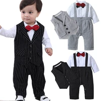 romper clothes set for baby boy bow hat gentleman suit infant baby bodysuit clothes for newborn babies belt pants boy romper