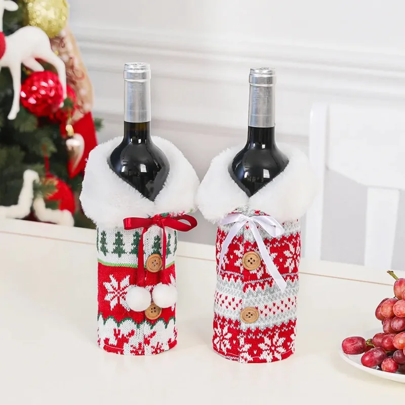 

Christmas Wine Bottle Cover Merry Christmas Decorations For Home 2023 Christmas Ornament Xmas Navidad Natal Gifts New Year 2024