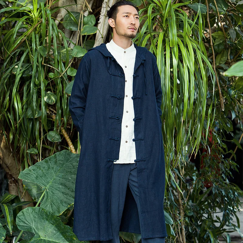 

Fashion Men's woolen Coats Solid Color Single Breasted Lapel Long Coat Jacket Casual Overcoat Casual Trench Spring and Autumn