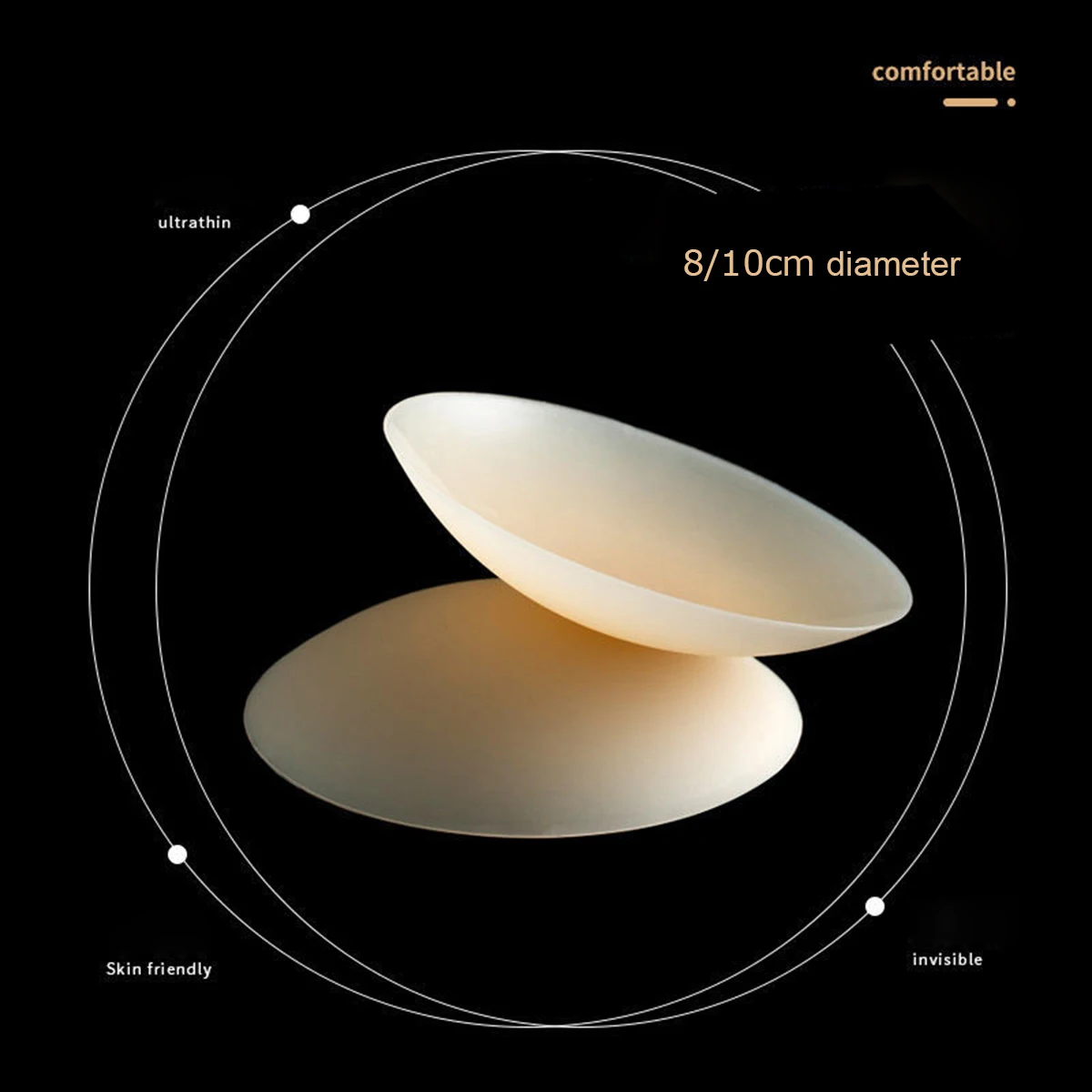 20 пар/партия силиконовые наклейки для груди 8 см 10