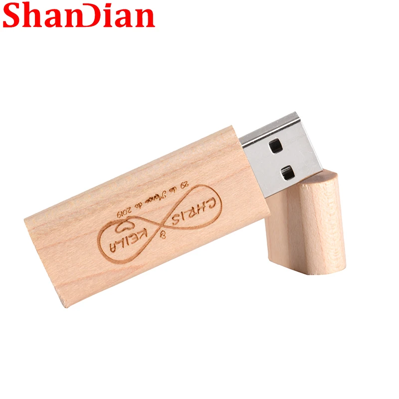 

Personalized Flash Drive 64GB Free Logo Wooden Pen Drives 32GB Maple Free Key Ring Memory Stick 16GB USB 2.0 U Disk 8GB 128GB