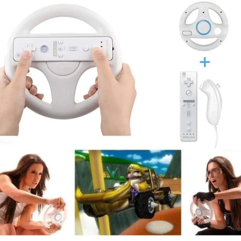 Беспроводной Контроллер Гоночного Колеса Для Игрового Джойстика Nintendo Wii