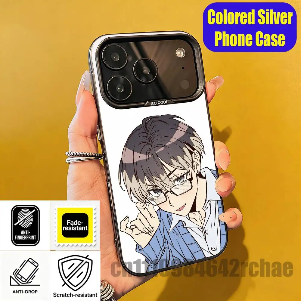 Фото Чехол для телефона Kayano Mikoto M-MILGRAM для iPhone 14 16 12 15 13 17 11 E Pro Max Plus Air Mini, серо-серебристый корпус. №3
