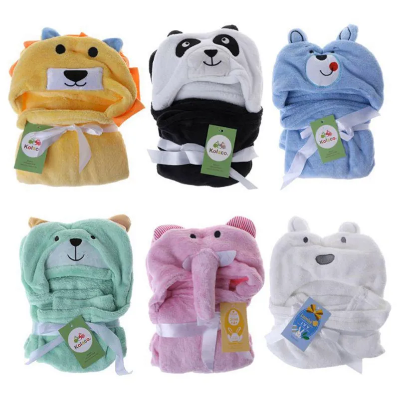 

0-2 Years Old Spring and Autumn Animal Shapes Yellow Lions White Dog Pink Cow Pink Pig Flannel Cloak Monolayer ATRQ0005