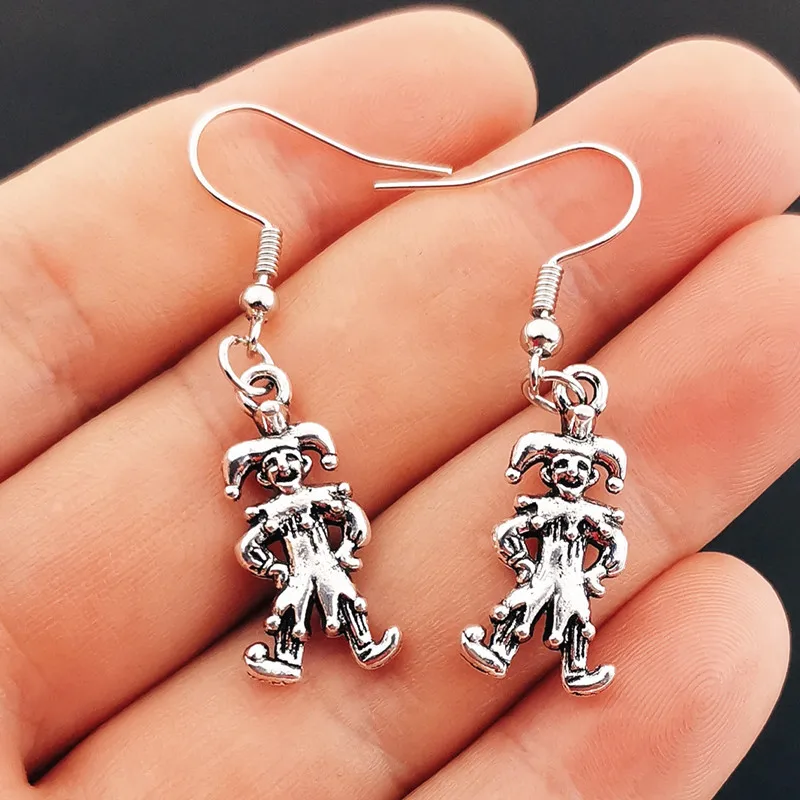 1 пара серьги-подвески серебряного цвета в античном стиле