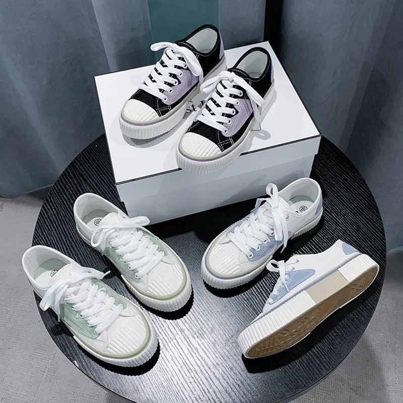 2023 Summer Canvas Shoes for Women's Sneakers Cricket Shoes Fashion Ins Student Movement Fashion Low Help Casual Shoes Women's