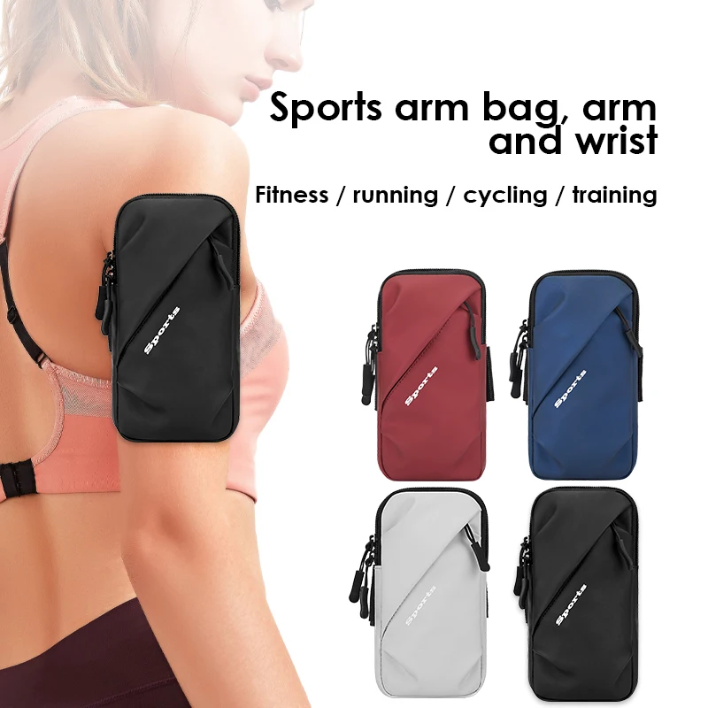 Honeycomb Mesh Mobile Phone Arm Bag Comfortable Sports Arm Bag Double Layer Pocket Fitness Wrist Bag Water Proof