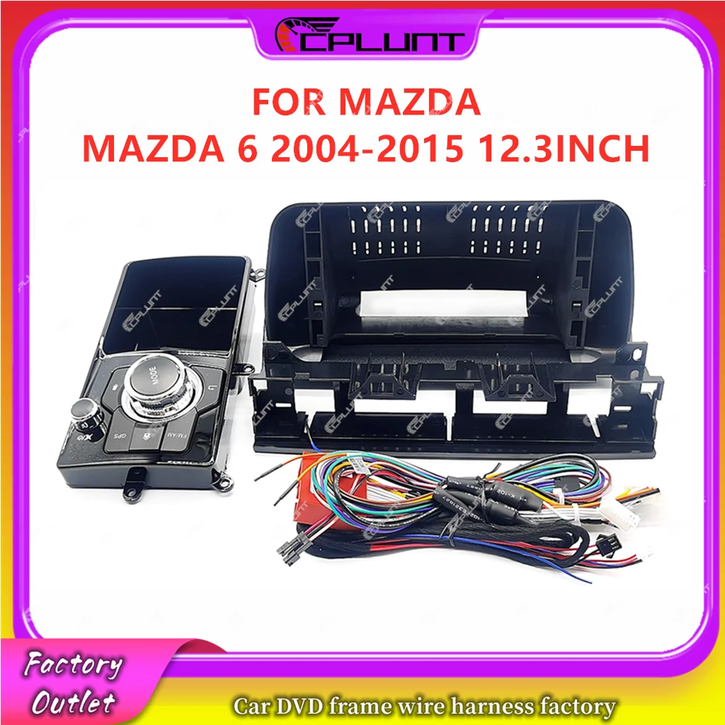 

Автомобильная стереомагнитола cpiston 2 Din, адаптер рамы Fascia ДЛЯ MAZDA 6 2004-2015, 12,3 дюйма, Android, DVD, комплект панели приборной панели