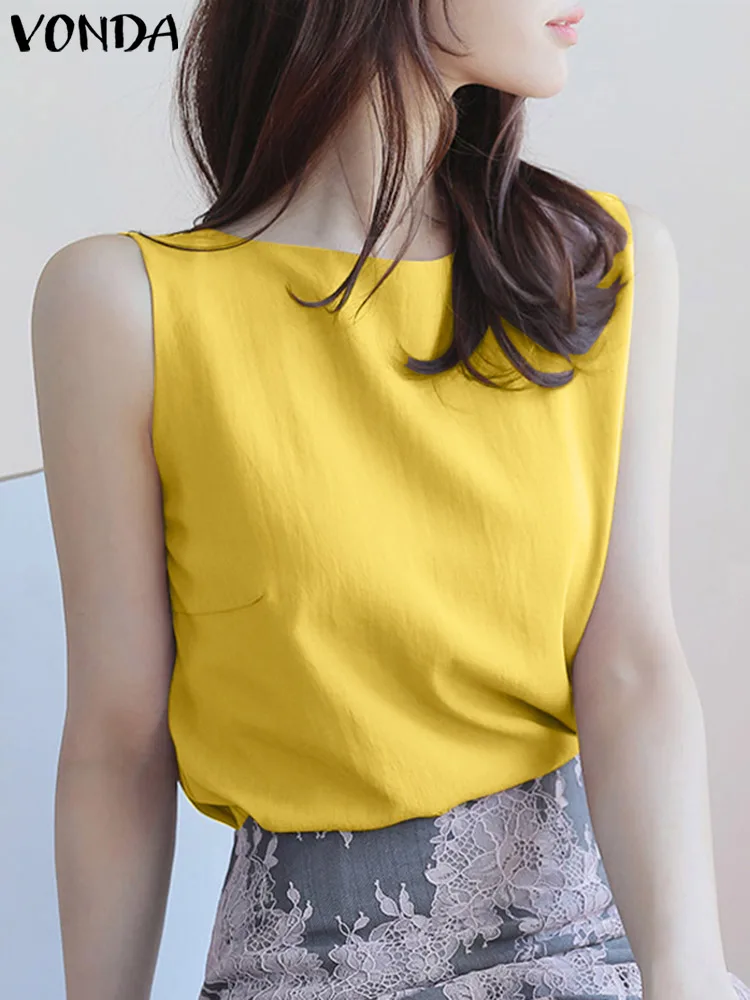 

Female Loose Blouse Women Short Sleeve Solid Color Party Shirts 2022 VONDA Casual Shirts Sexy Vintage Tops Female Beach Blusas