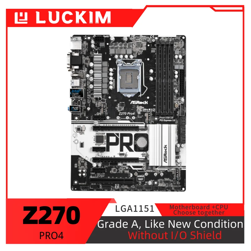 

Refurbished Z270 PRO4 Motherboard LGA1151 DDR4 6 and 7 generation cpus