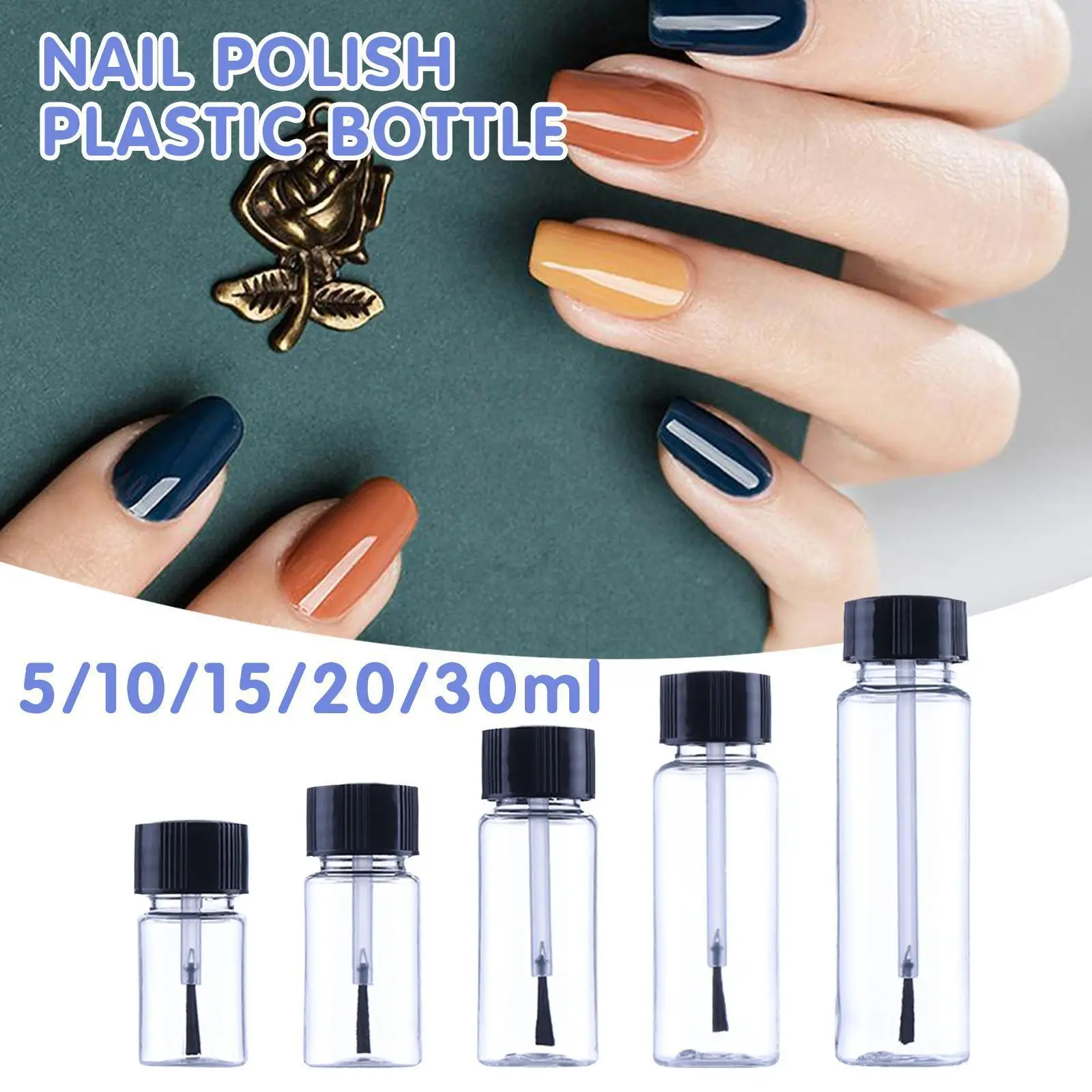 

Plastic Nagellak Flessen Up Hervulbare Potten Lekvrij Container Verf Potten Borstel Met Diy Opslag Ambachten Vloeibare C4K5