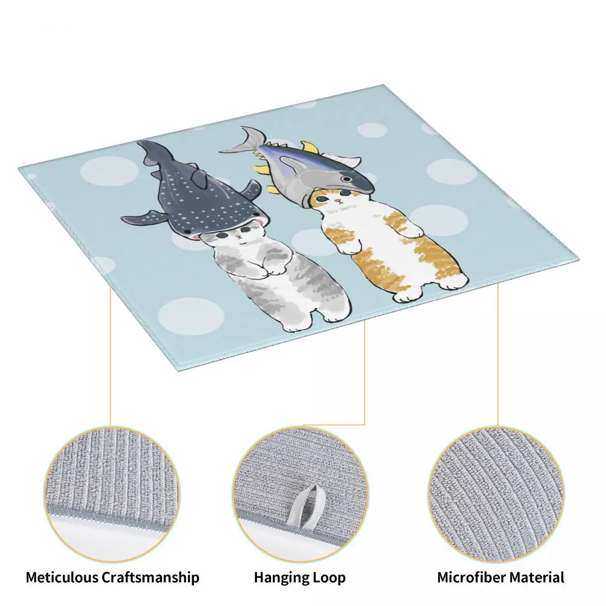 Котята притягивающие к покусу акулы мофу песок кошка коврик для сушки посуды