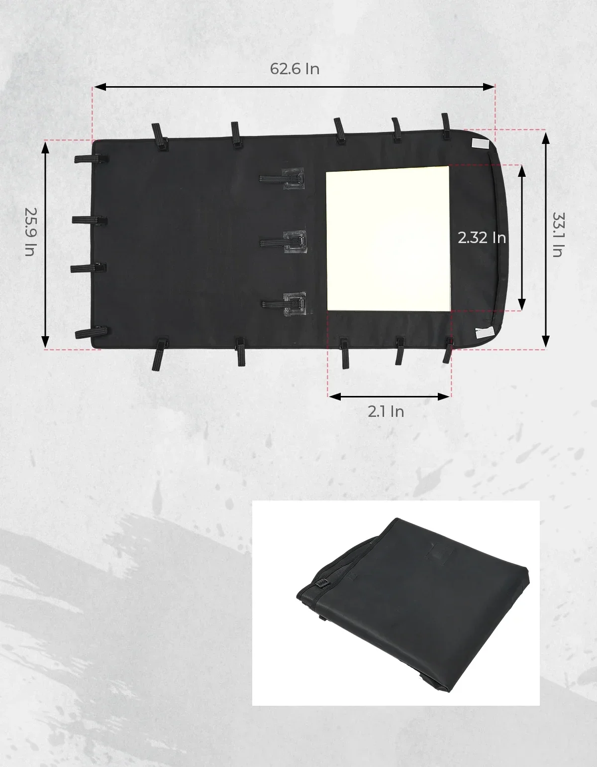 KEMIMOTO # 2883074 Солнцезащитный козырек UTV 1680D с мягким верхом на крыше совместимый Polaris