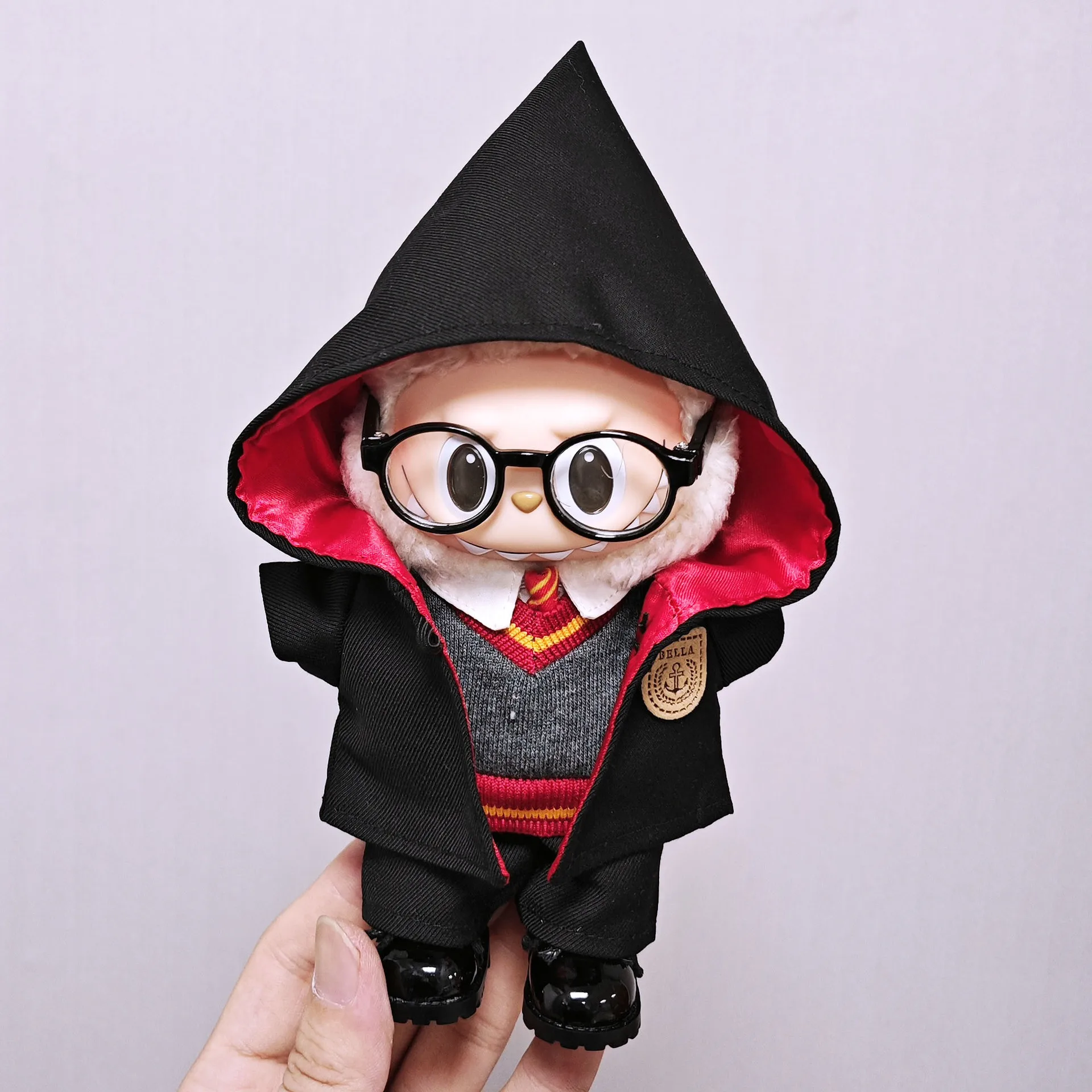 Фото Одежда для Labubu Cool Magic Academy, комплект накидок с капюшоном, аксессуары для одежды, подходит для кукол 15 см, 17 см, 1-го до 3-го поколения №3