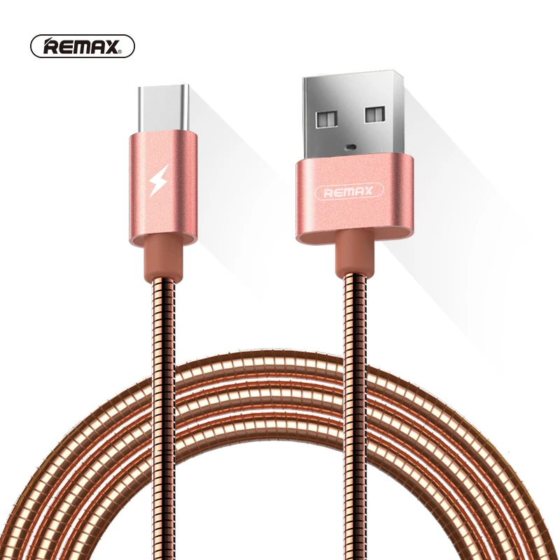 

Remax Metal Spring wire USB Type C Data Sync Cable 2.1A Fast Charging usb c Cables for xiaomi 4C MI5 redmi 4 pro/samsung S8