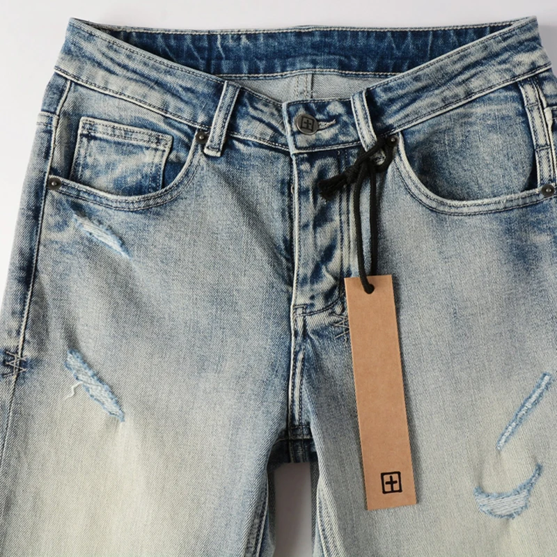 Светлая серия KSUBI High Street Повседневные брюки-карандаш в стиле хип-хоп для мужчин и