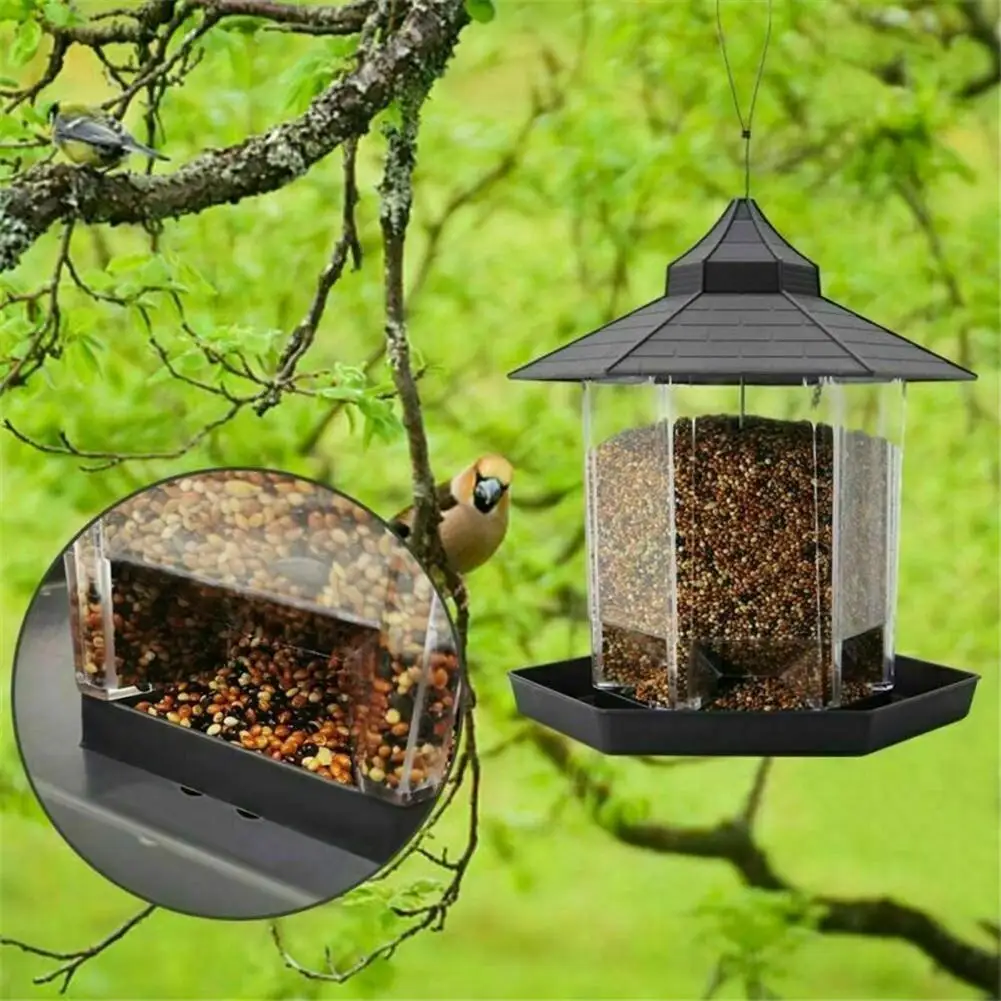 

Wild Bird Feeder Outside Anti Squirrel Hanging Bird Feeder For Garden Patio Outdoor Decoration
