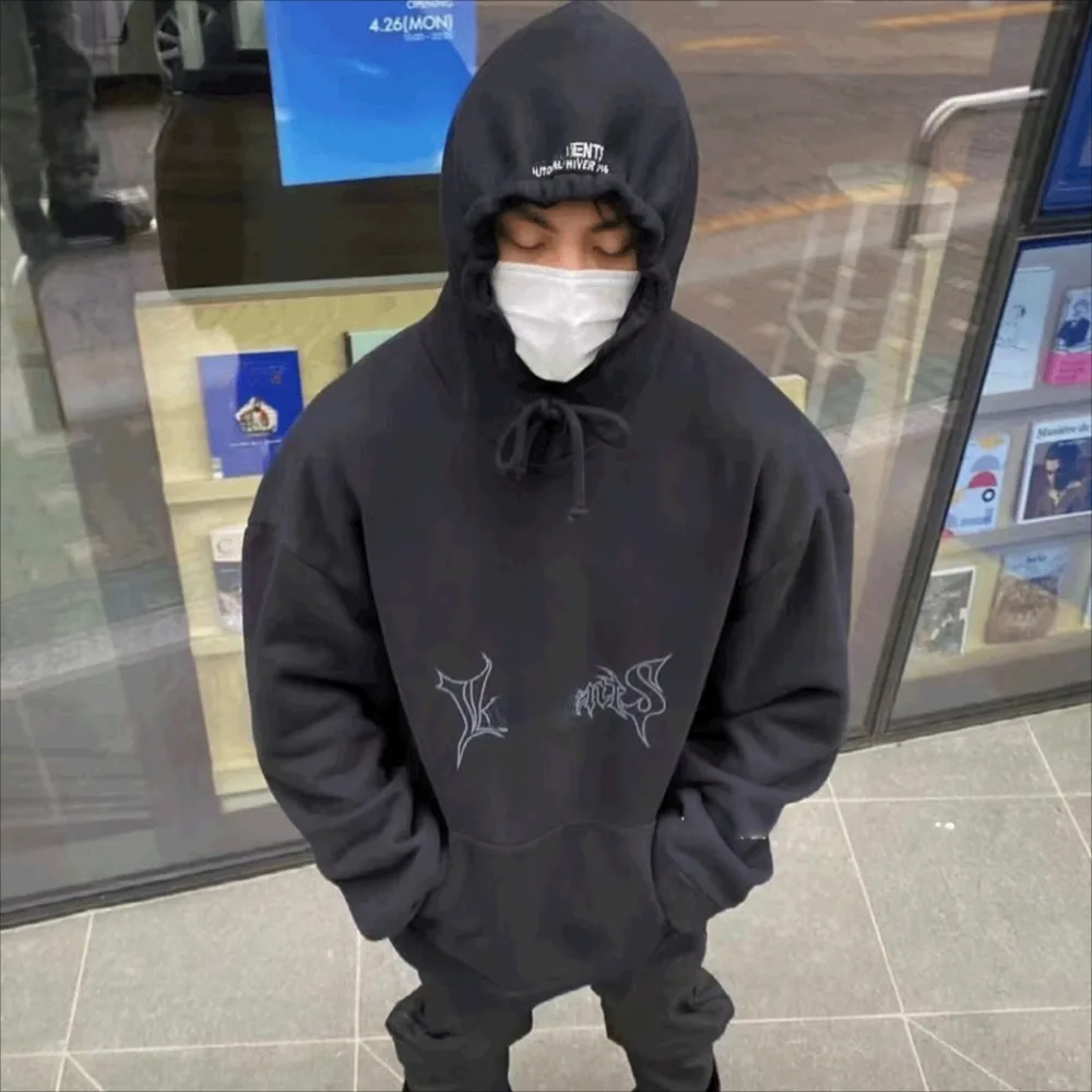 NIGO Мужская толстовка с капюшоном в стиле хип-хоп темного панка весна-осень