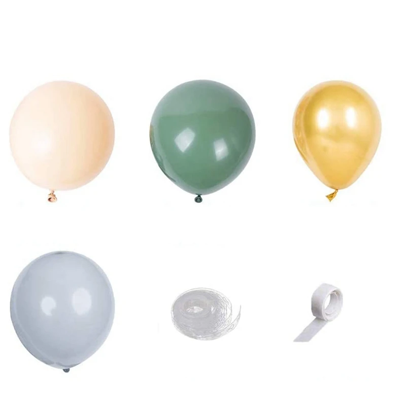 

156Pcs Sage Green Balloon Garland Arch Kit - For Wedding Birthday Party Baby Shower Party Background Decoration
