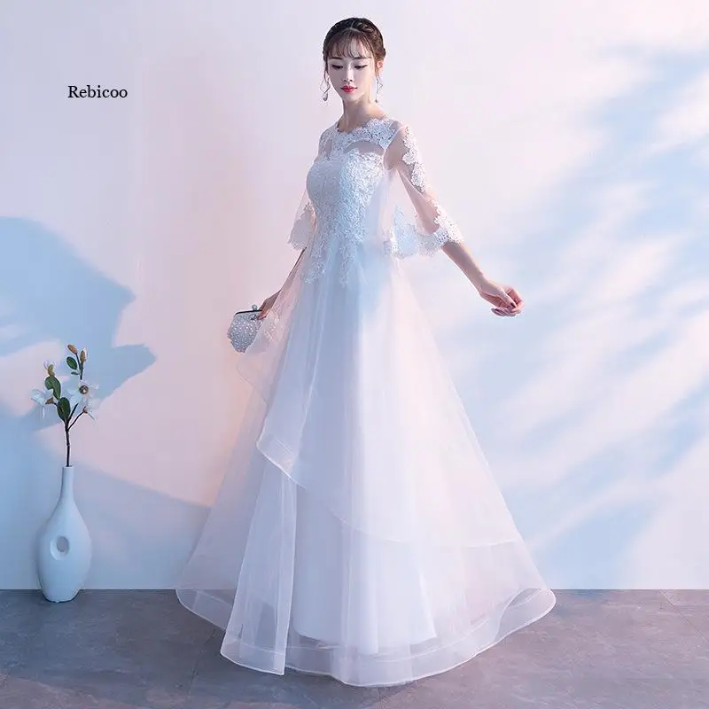 Белое Женское платье для свадебной вечеринки роскошное элегантное банкетное