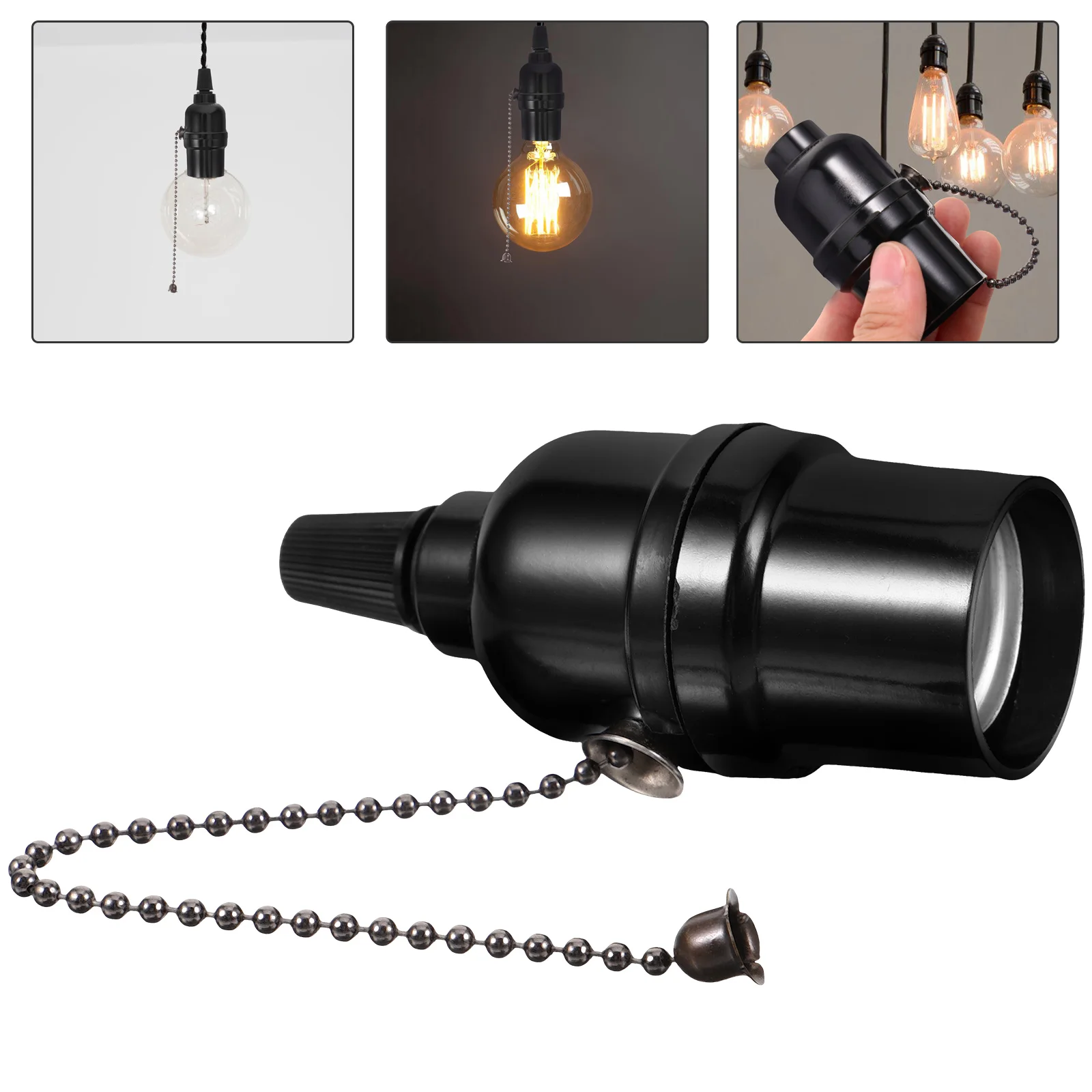 

Lamp Holder Ceiling Light Pull Parts Socket Zip Ups Replacement Lighting Accessory Bakelite Base