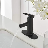 greenspring black bathroom faucet farmhouse single handle lavatory basin vanity sink faucet with supply line