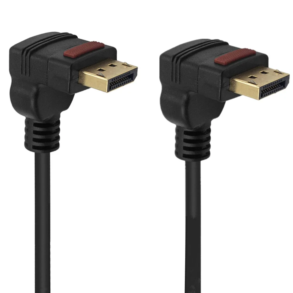 

4K переключатель с замком позолоченный 90 ° локоть DP HD кабель DisplayPort DP к DP кабель передачи