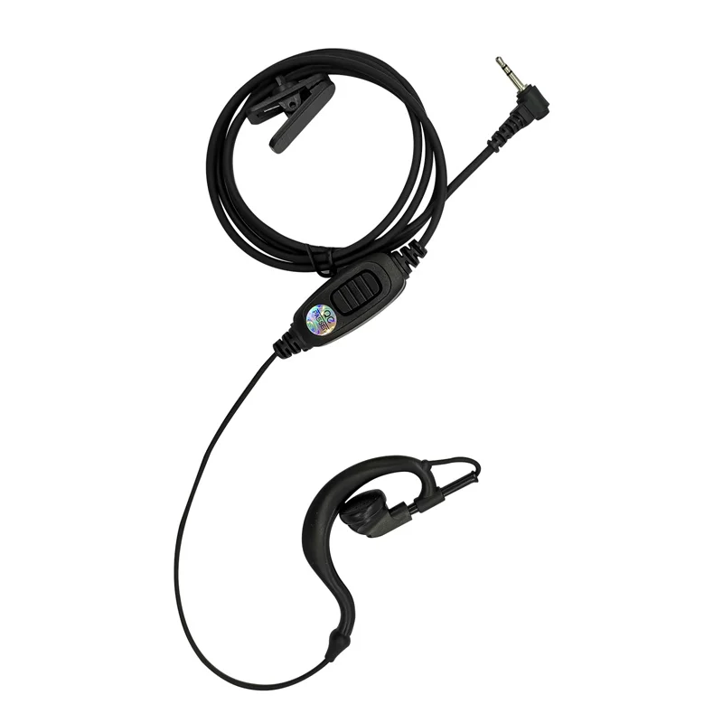 Kup G Kształt Walkie Talkie Słuchawka 1 Pin 2.5mm Zestaw Słuchawkowy Z Mikrofonem PTT Radio Słuchawki Dla Motorola Cobra Talkabout MH230 MH230TPR MR35