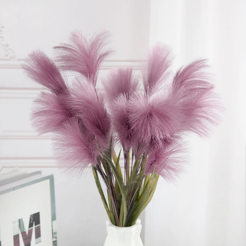 

Artificial Pampas Grass Flower Bouquet for Wedding Party Decoration Fake Plants Reed Flower Branch Bedroom Home Vase Accessories