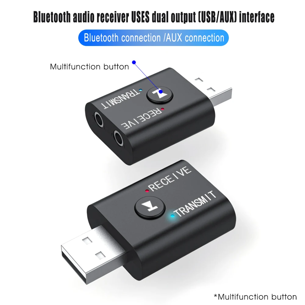 2 в 1 USB беспроводной Bluetooth совместимый адаптер 5 0 передатчик для автомобиля стерео