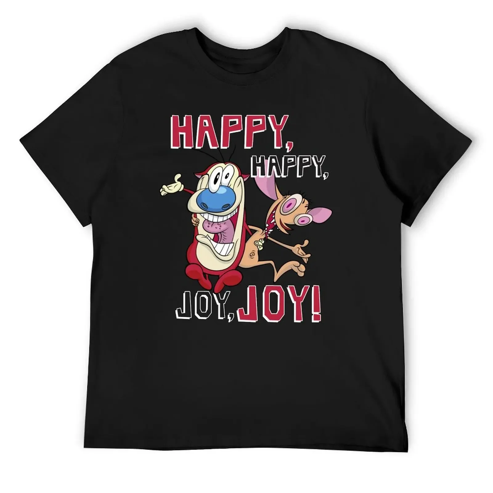 Рен и Стимппи Vintage BFF's Happy Joy Joy! Футболка большого размера с рисунком футболка на