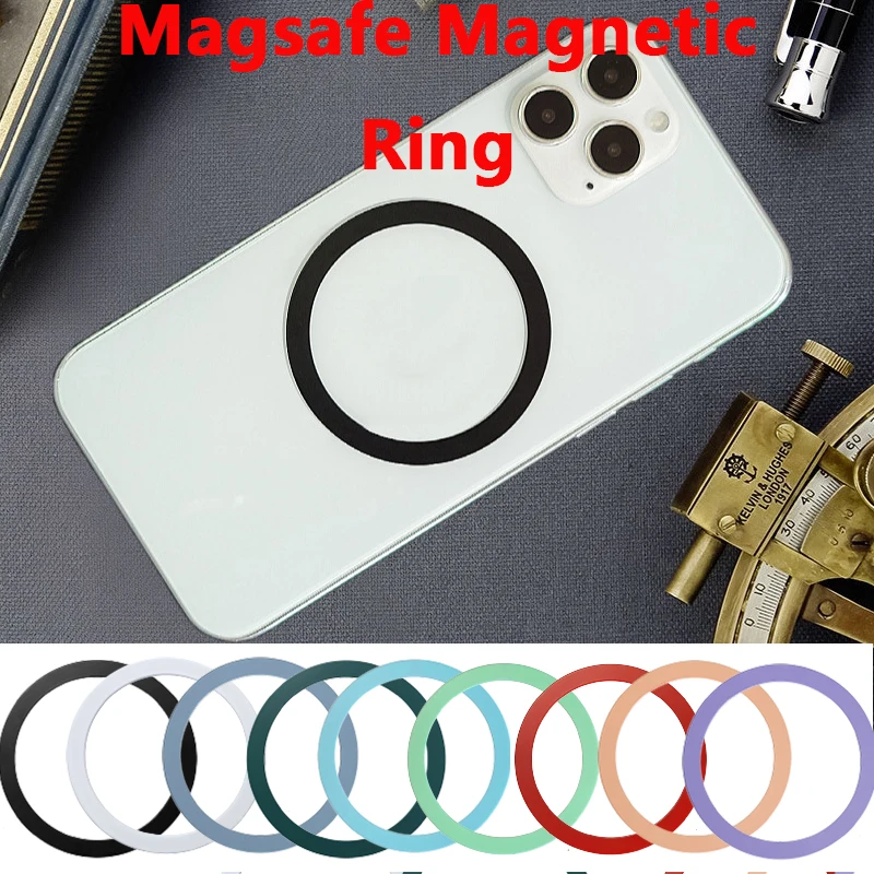 

Магнитное автомобильное кольцо на присоске Magsafe, цветная пластина для беспроводной зарядки для Iphone12, 13pro, Samsung S22, S21, S20, HUAWEI, 2 шт.