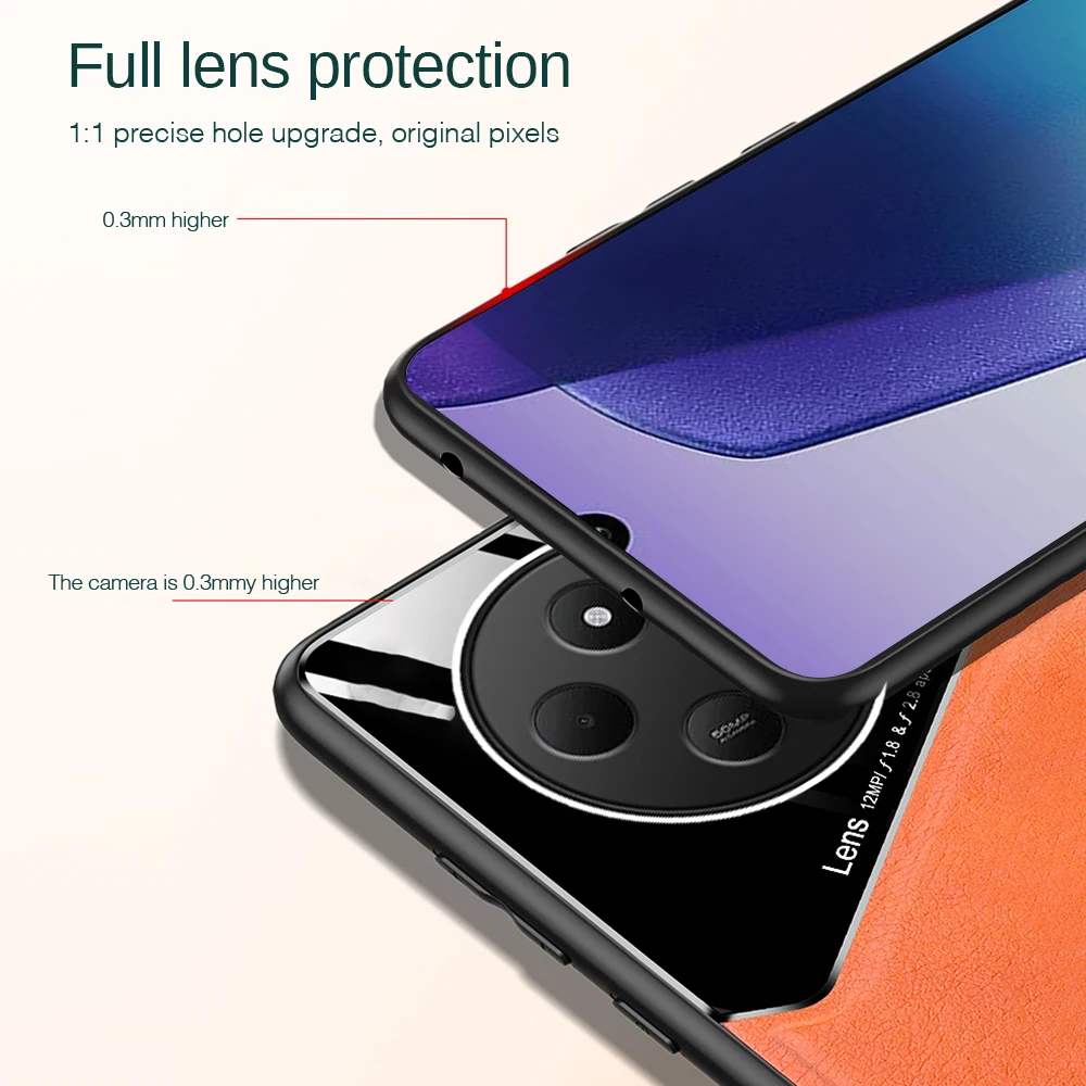 Redmy14C кожаный защитный чехол для Xiaomi Redmi 14C 4G автомобильный магнитный