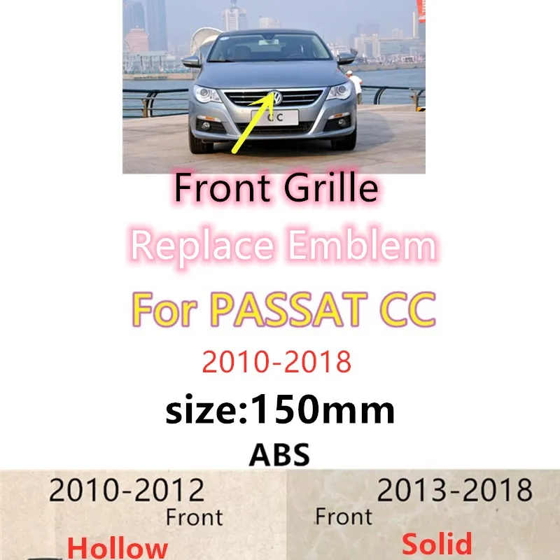 

Replace Emblem 150mm Front Grille Emblem for CC 2010 2011 2012 2013 2014 2015 2016 2017 2018 2019 2020 Replace Accessories