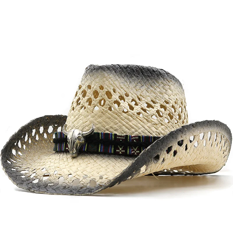 Men Western Cowboy Women Hats Retro Straw Hats Summer Sun Hat Outdoor Sunshade Beach Hat Sombrero Panama Hat