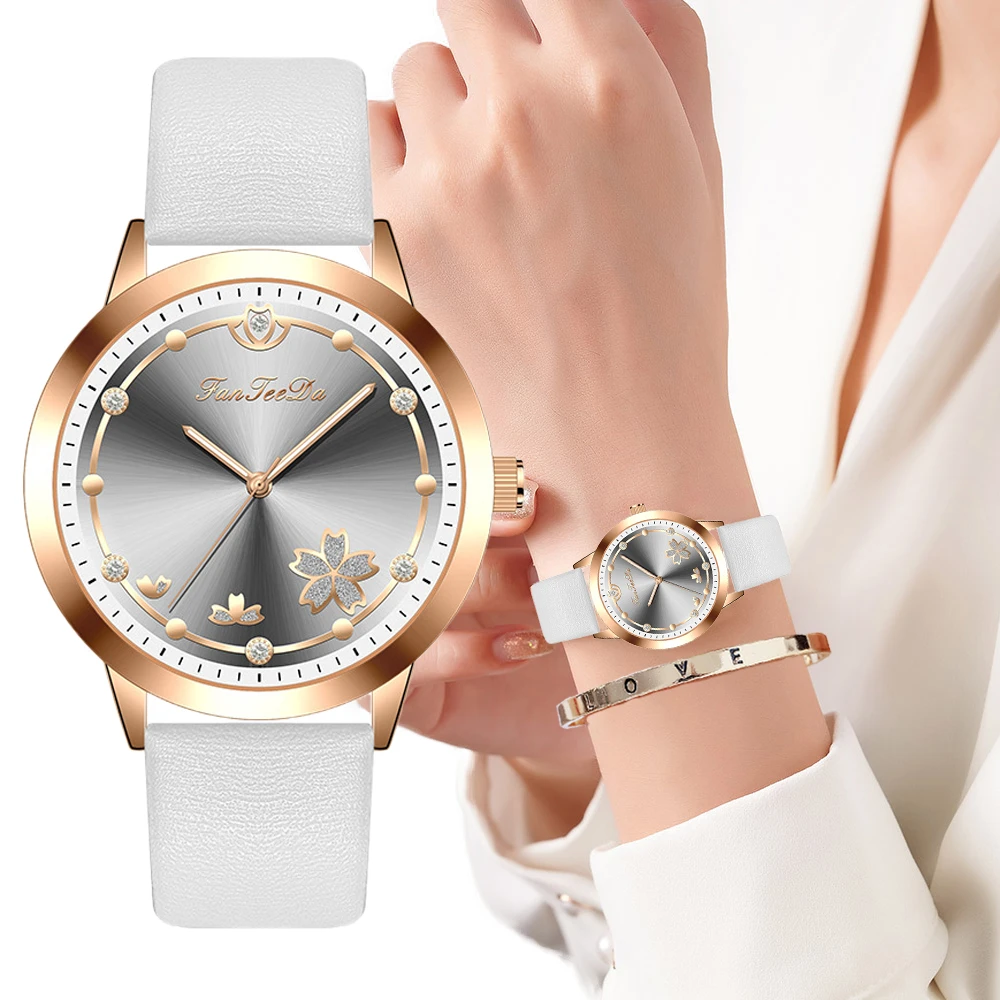 

Frauen Gradient farben Platz Uhren Minimalistischen Luxus Damen Leder Armbanduhren Casual Weibliche Quarz Uhren Para Mujer