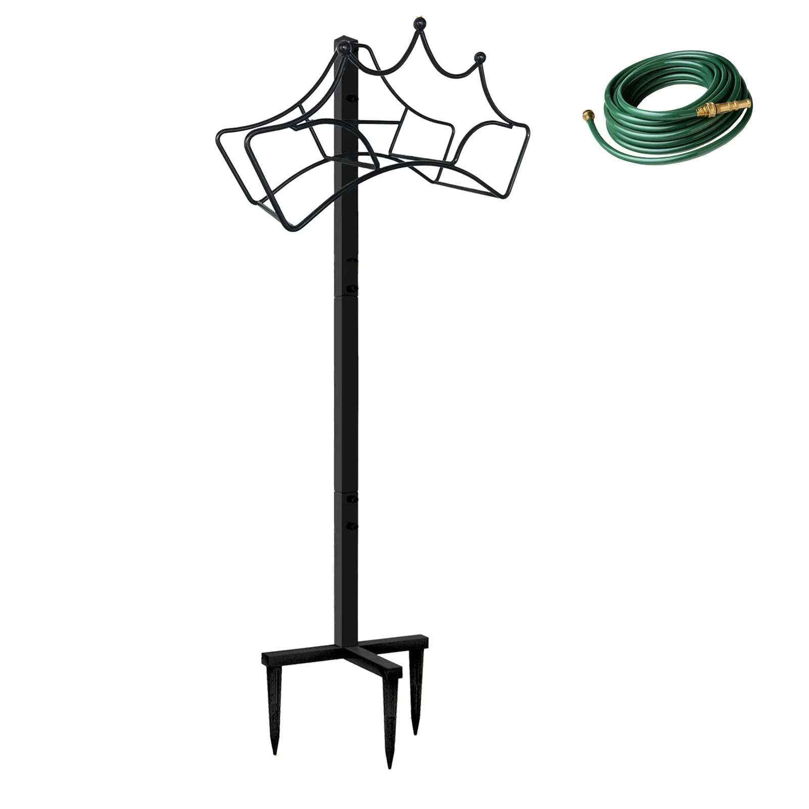 

_ Съемная металлическая деталь, съемная металлическая стойка для шланга, отдельно стоящая катушка для двора, газона, снаружи