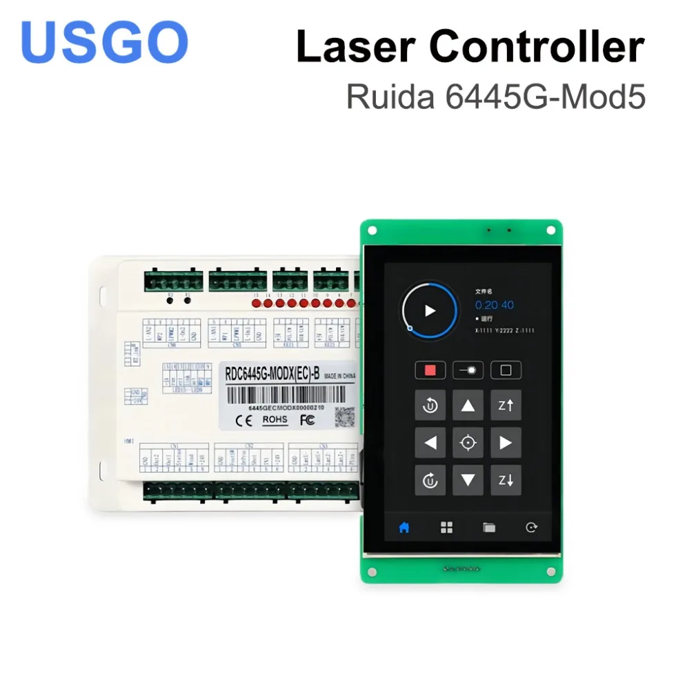 USGO Ruida 6445G-Mod5 сенсорный экран CO2 лазерный контроллер DIY панель кнопки RDWorks V8 программное обеспечение для CO2 лазерной резки