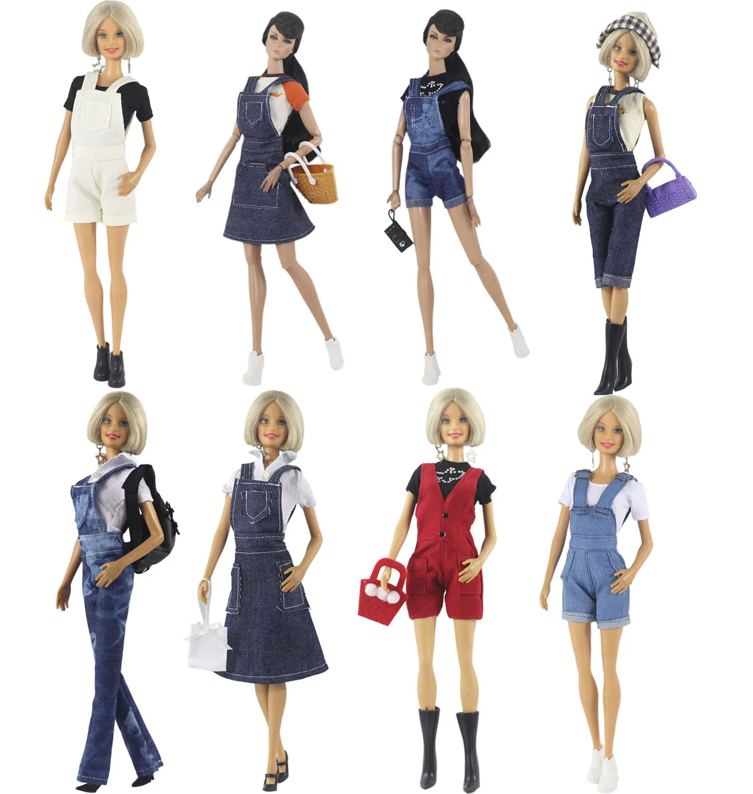 

Suspender Jeans Doll Clothes 1:6 Scale Outfit for 11.5 inch 30cm Doll Many Style for Choice Gifts for girls doll accessories