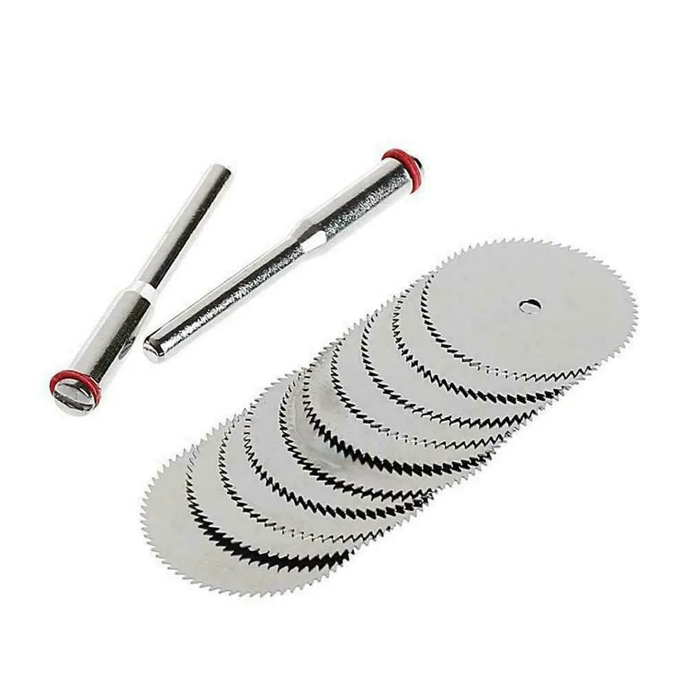 

12pcs/Set Cutter Mini Carbon Steel Circular Saw Disc With Mandrel Oscillating Tool Accessories Carbon Steel Parts