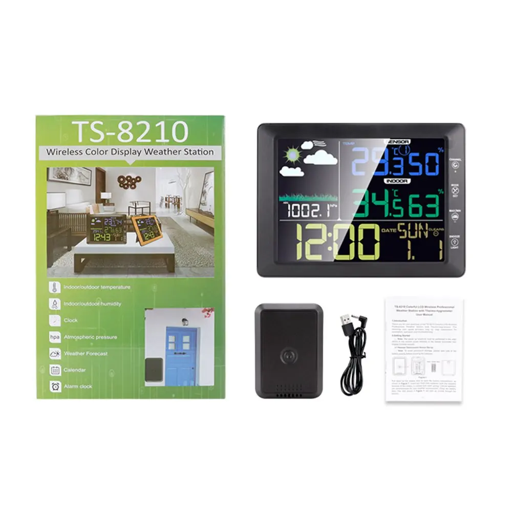 

Multifunctional Wireless Color Screen Weather Clock Home Sound Control Clock Alarm Clock Weather Forecast Clock