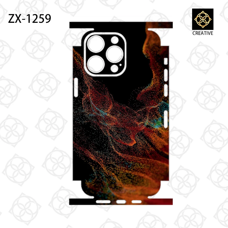 Full Coverage Colorful Phone Stickers Film For iPhone16 15 13 14 Pro Max 3M Back Skins Sticker iPhone13 Mini Cover