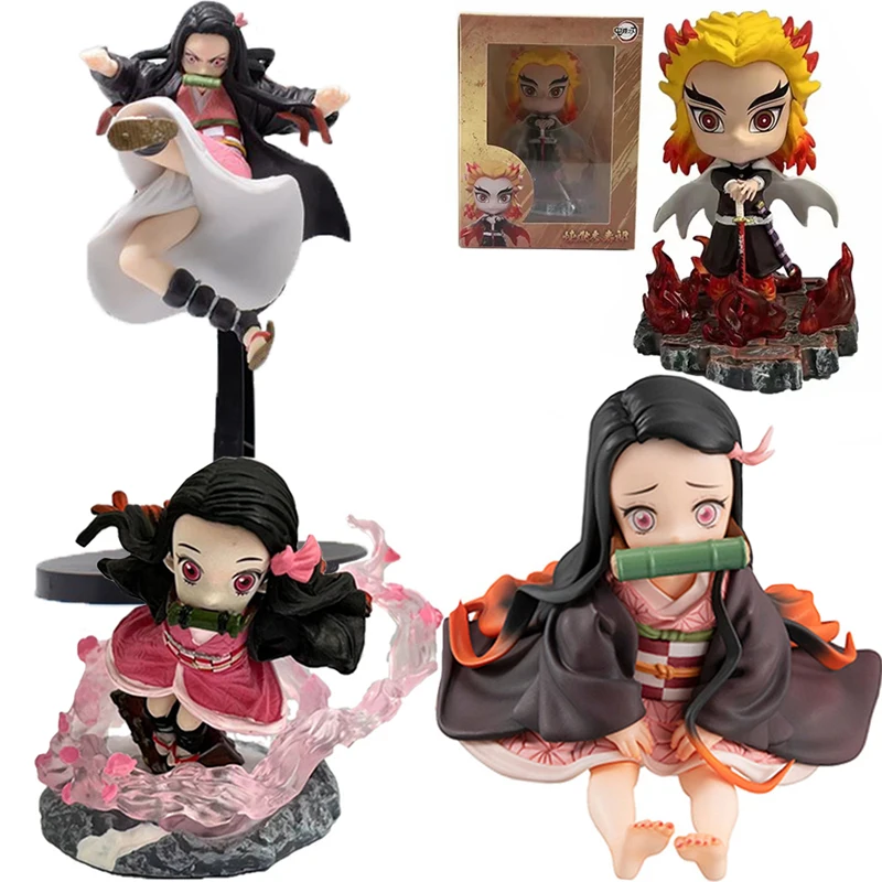 

Anime Demon Slayer Kamado Nezuko Hashibira Inosuke Rengoku Kyoujurou Action Figure Children Collectable Sculpture Pvc Model Toys